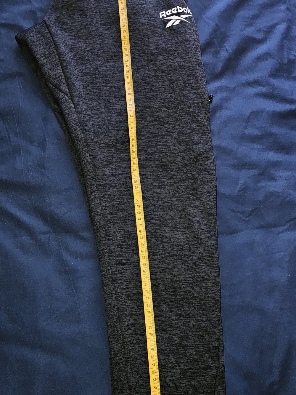Reebok Men’s Dark Gray Heather Jogger Pants with White Logo